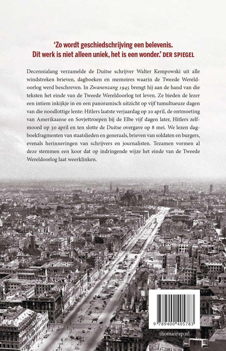 Zwanenzang 1945 - back cover