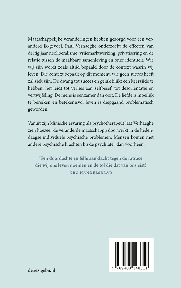 Identiteit - back cover