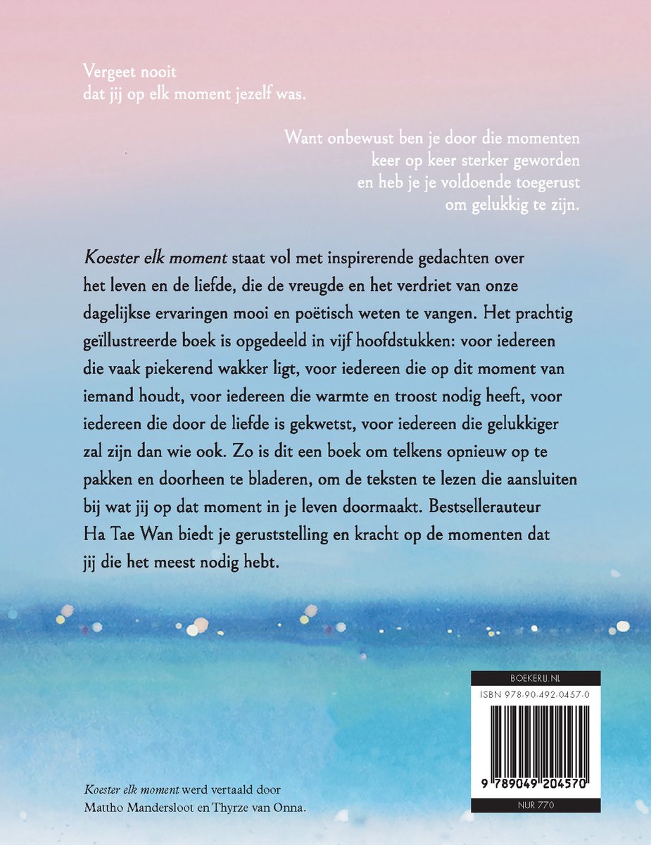 Koester elk moment - back cover