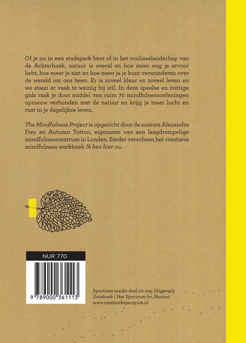 Mindful in de natuur - back cover