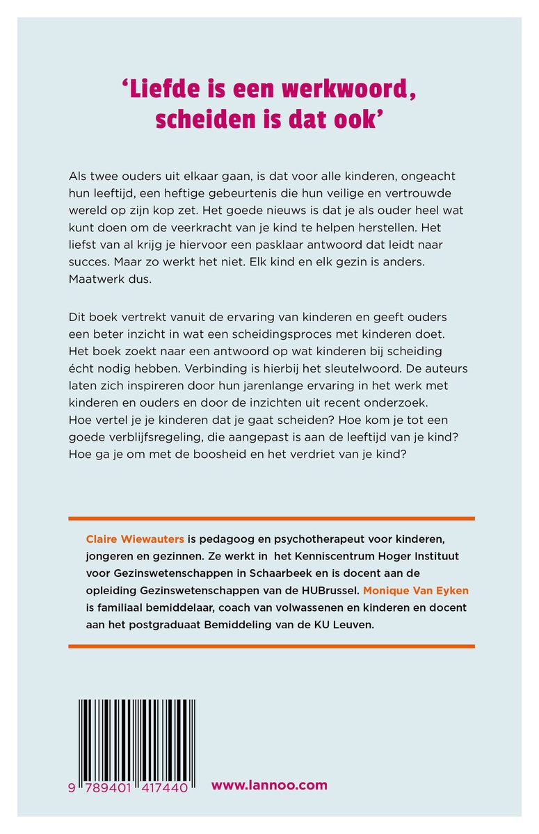 Een week mama, een week papa? - back cover