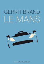 Boek kaft 'Le Mans' met blauwe achtergrond, tekst en een gestileerde sportwagen.