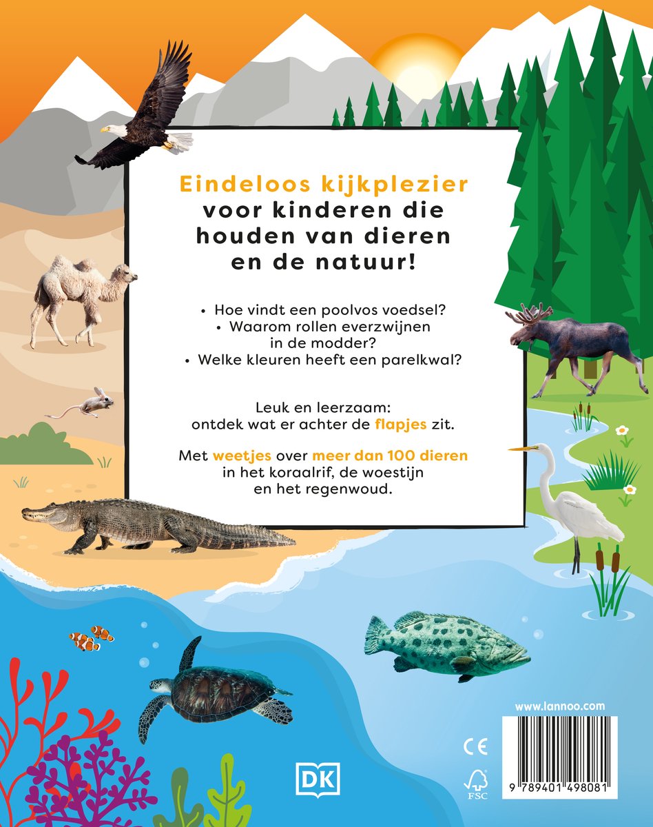 Mijn grote flapjesboek van alle dieren - back cover