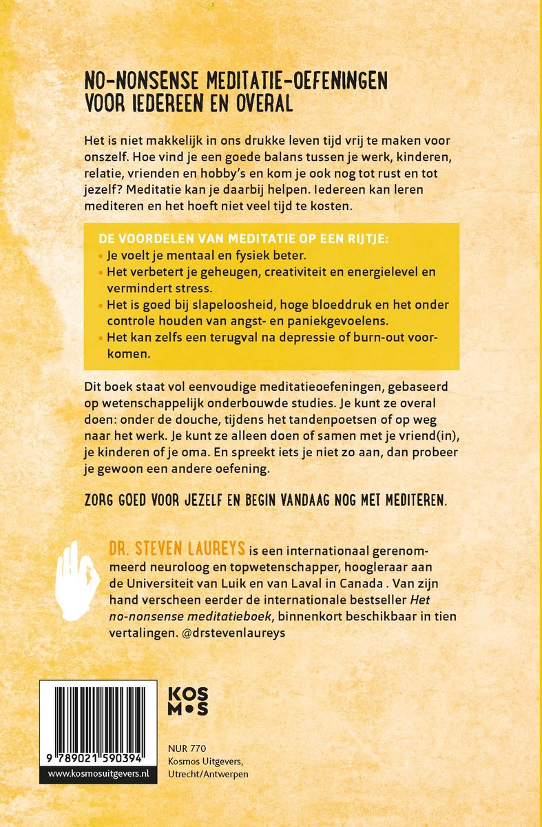 Het no-nonsense meditatie oefenboek - back cover