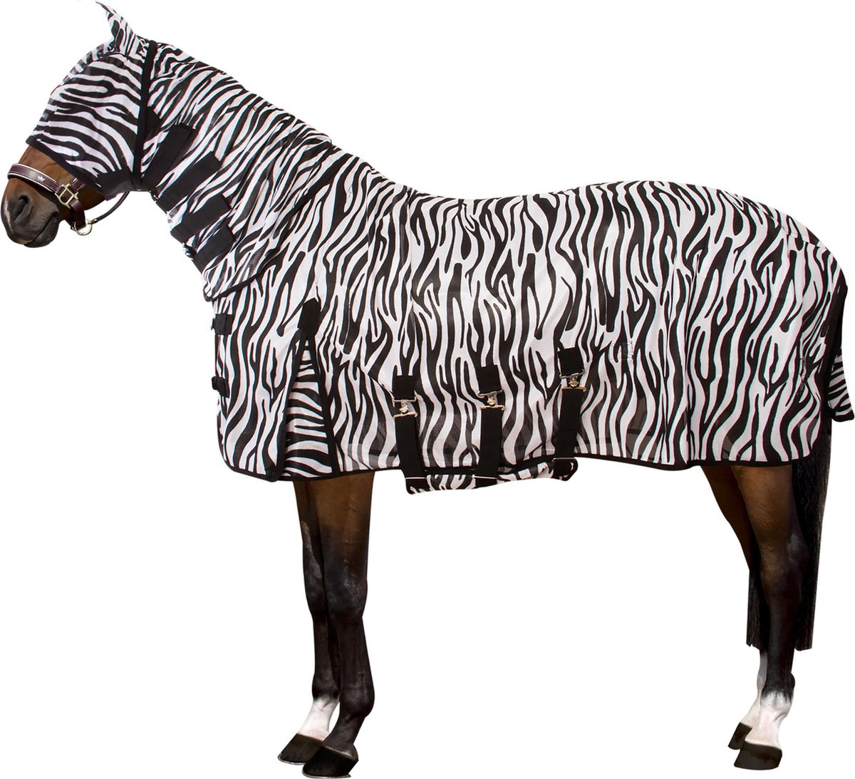 Imperial Zebra Vliegen- UV deken met hals, masker en buikflap - Imperial Riding