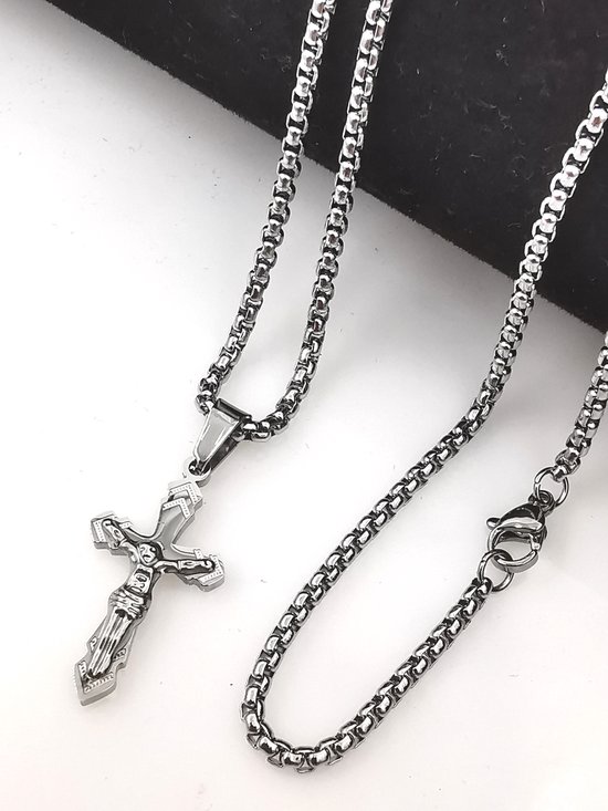 RVS - zilverkleurig - Bolletjes - ketting - 80 cm - Dikte 4 mm - makkelijk in te korten.