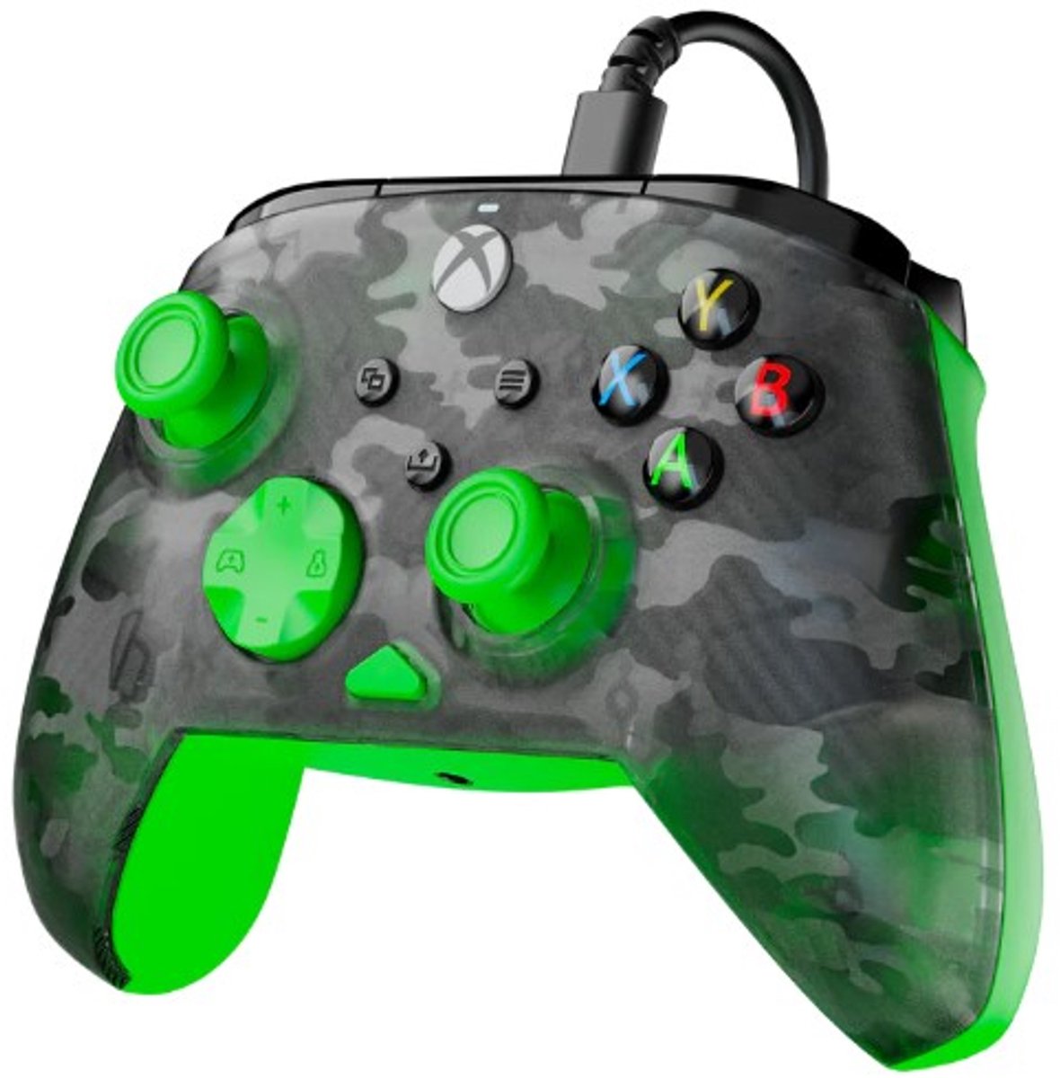 Turtle Beach Rematch Core - Bedrade Controller - PC, Xbox Series X|S, Xbox One - Ghost Camo - Black/Green thumbnail 6