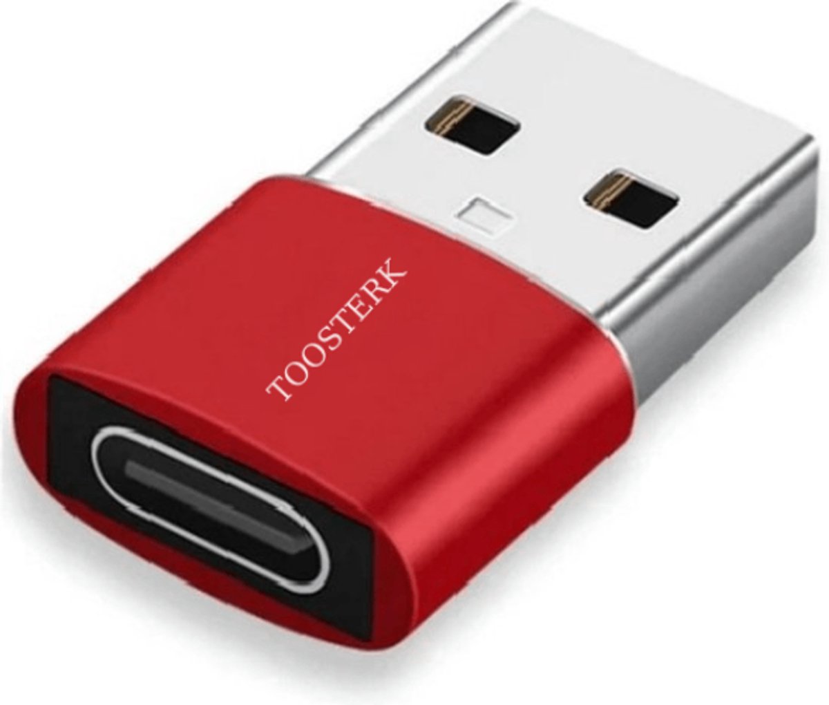 Toosterk USB Type-C Adapter - USB 3.1 Type C Vrouwelijke Converter naar USB 3.0 Type A Male. Ondersteunt gegevensoverdracht met hoge snelheid en opladen | Rood