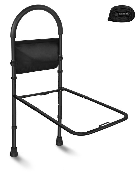 Barrière de lit réglable avec Protection contre les chutes – Hauteur réglable (83-113 cm) pour les personnes âgées et les besoins en soins Max. Capacité de charge de 150 kg