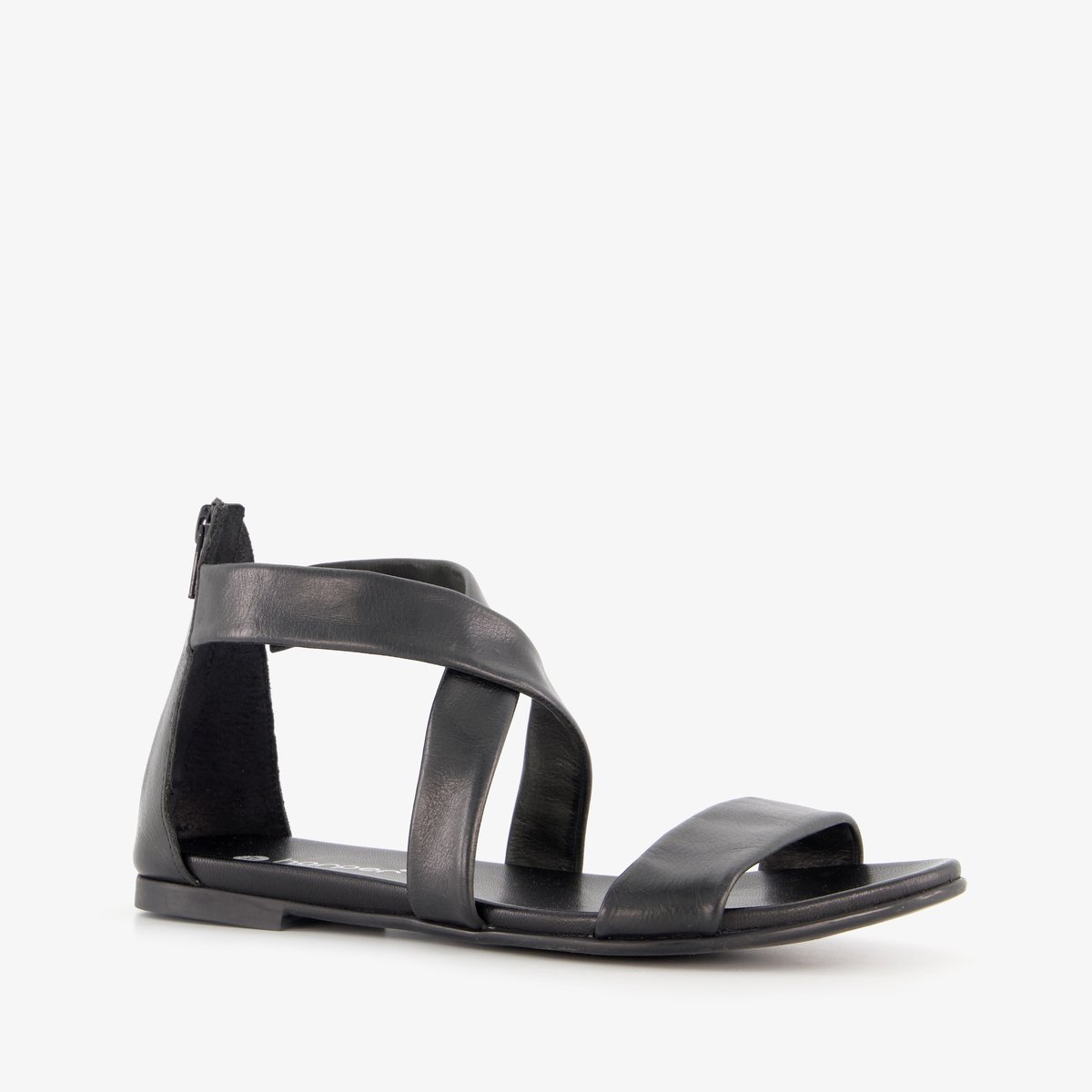 Harper leren dames sandalen zwart - Maat 39