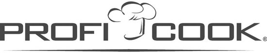 Zwart logo van ProfiCook met een koks muts boven de tekst.