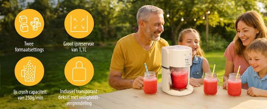 Tristar KD-7310 - Ijscrusher Slushy maker - 30W - 1,1 Liter - Creme wit van Tristar — afbeelding 2