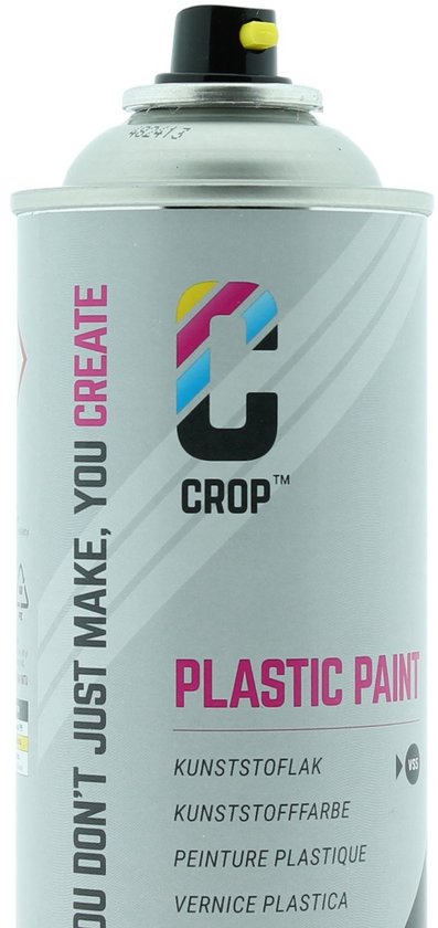 Peinture Plastique CROP NOIR MAT bombe aérosol 400ml