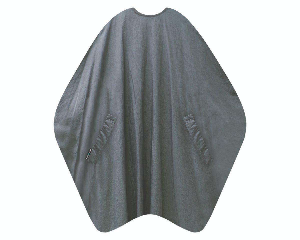 Trend-Design Kapmantel Classic button grijs 135x150cm