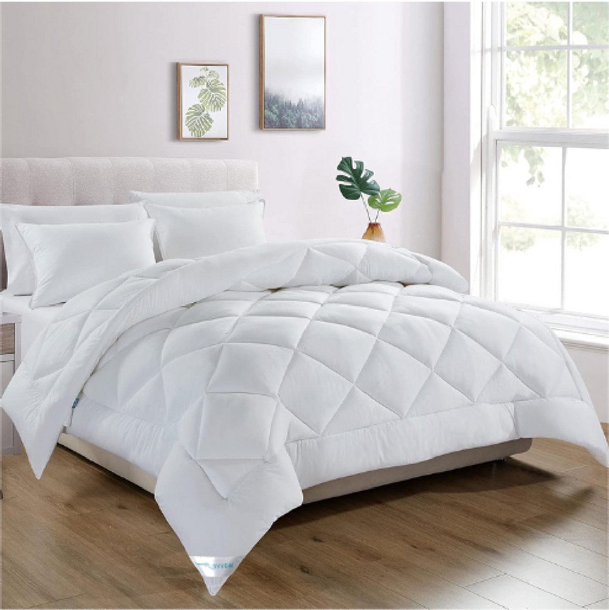 Vierseizoenen Dekbed 240 X 260 Cm - Wit Microvezel Dekbed Voor Elk Seizoen - Zachte Slaapdeken Voor Mensen Met Allergie - Ademend En Comfortabel