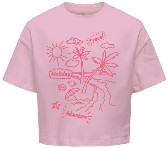 ONLY Onlzoe S/L Beach Top Box Jrs T-Shirt Donna
