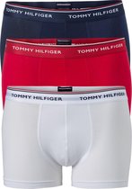 Tommy Hilfiger trunks (3-pack) - heren boxers normale lengte - rood - wit en blauw -  Maat: 5XL