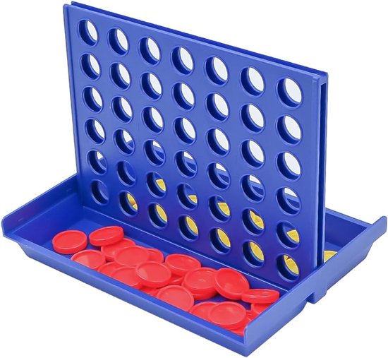 VingaHouse Kinderbordspel, 4-in-een rij verticaal bordspel, strategiespel voor 2 spelers, spel voor intellectuele ontwikkeling (groot