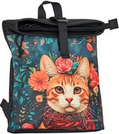 Mart Art Los Angeles Catface Rolltop Rugzak Mini