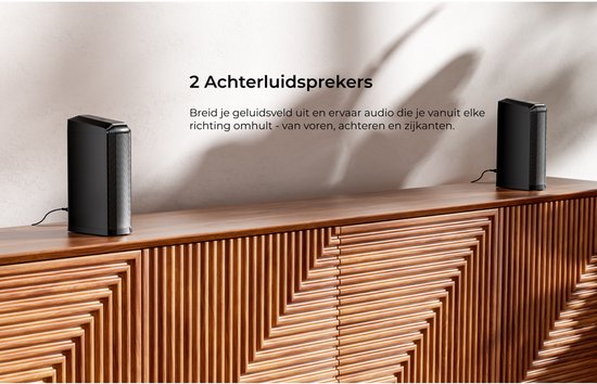 ULTIMEA 7.1 Soundbar met draadloze subwoofer en achterluidsprekers - RGB-verlichting - Zwart van Ultimea — afbeelding 5