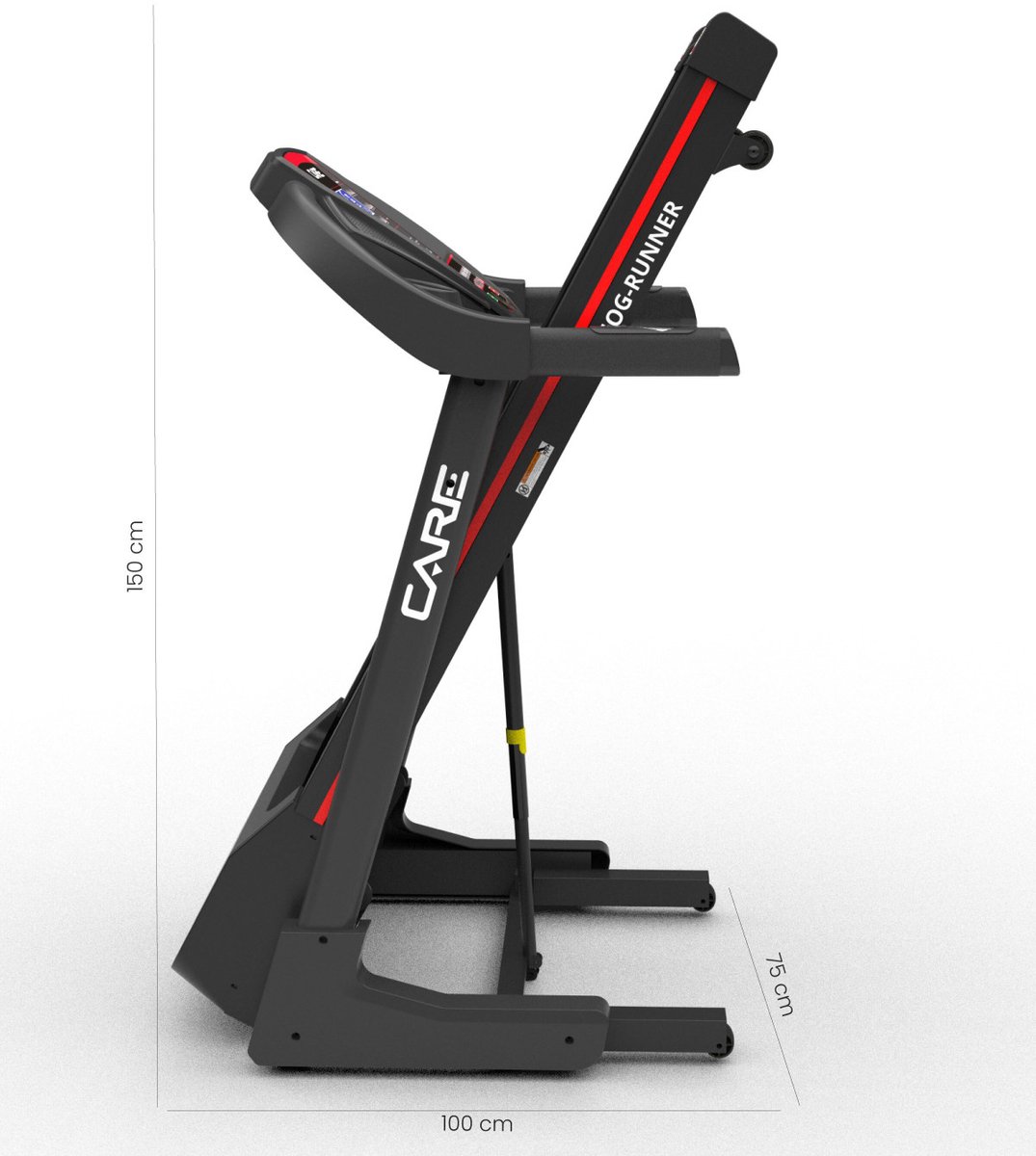 CARE JOG RUNNER - Connected en opvouwbare loopband - Maximale snelheid 18 km/u - 25 programma’s - Gemotoriseerde helling tot max. 9% - Voor thuisgebruik thumbnail 7