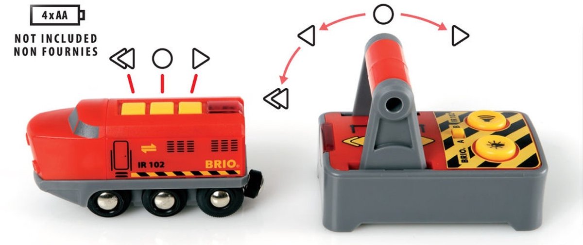 BRIO Rode RC trein locomotief - Met afstandsbediening en licht & geluid - 33213 — afbeelding 2
