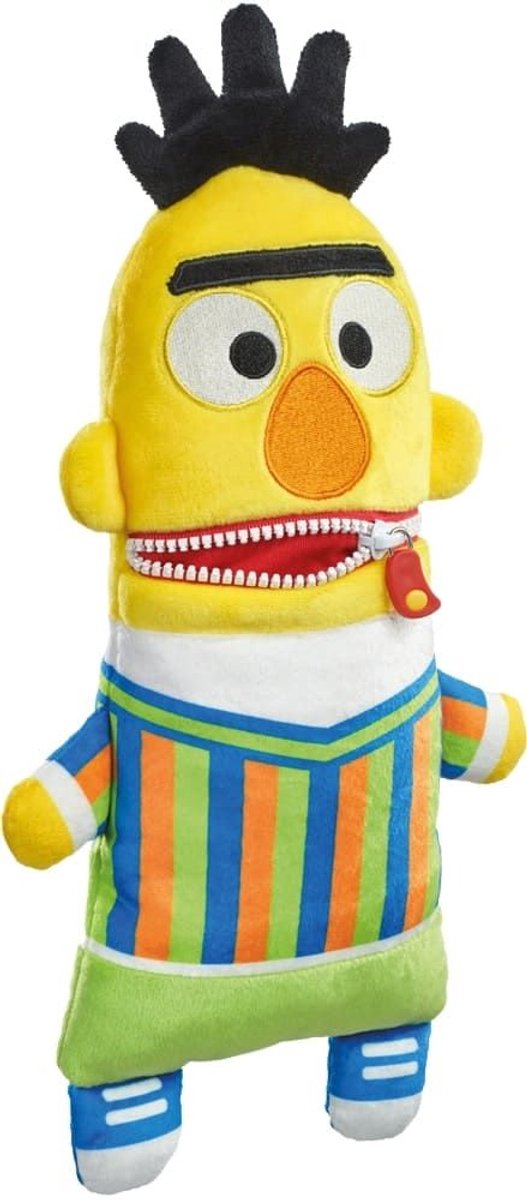Schmidt Spiele Zorgenvriendje Bert – Zachte Pluche Knuffel uit Sesamstraat met Ritssluiting-Mond om Zorgen op te Eten – Meerkleurig Knuffeldier voor Kinderen – Emotionele Ondersteuning en Troostvriend – Officiële Licentie – Perfect als Slaapknuffel — afbeelding 6