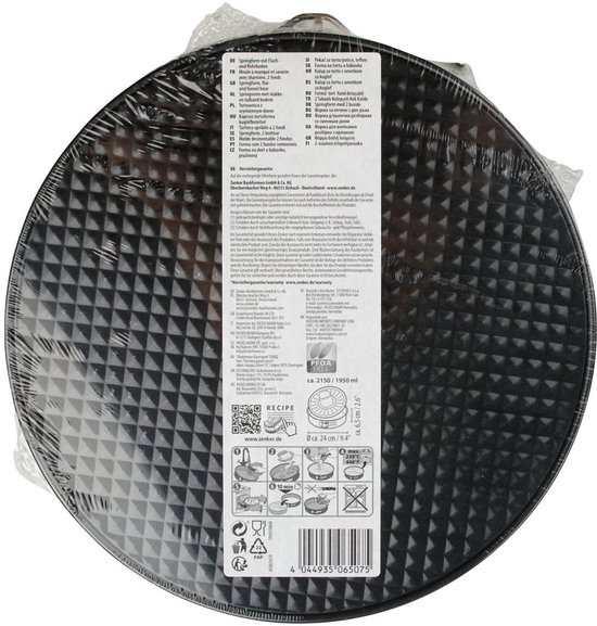 Moule à Gâteaux Zenker Black Metallic 24 Cm – Double Fond Manqué Et Savarin (neuf)