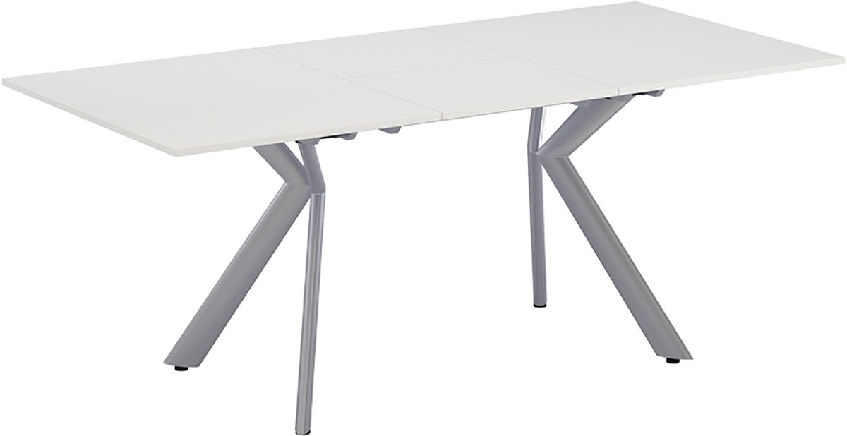 Vicco Eettafel Trill, Wit/Grijs, 140-190 x 90 cm Uitschuifbaar