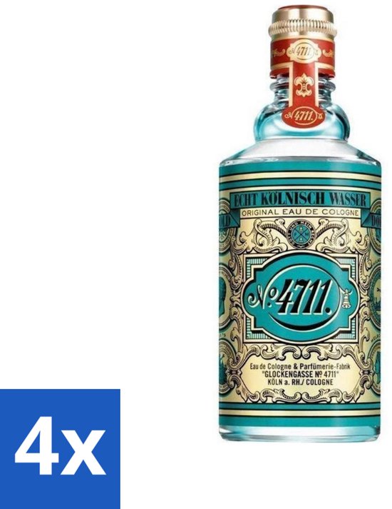 4711 - Echt Kölnisch Wasser - Original Eau De Cologne - Dames Parfum - Verfrissende Geur - 50 ml - Voordeelverpakking - 4 stuks