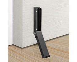 Omslag van Rubberen deurstopper - Neerklapbaar en in hoogte verstelbaar - Antislip punt - Zwart