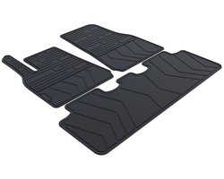 Rubber Automatten geschikt voor Tesla Model Y - Bouwjaar: 2021-2025 - Originele pasvorm - 3-delig