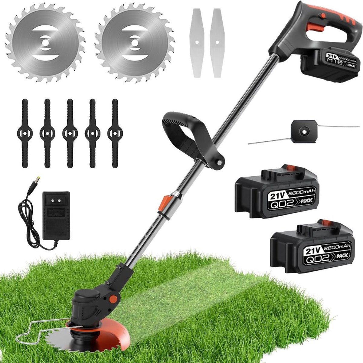 CRLYN® Grastrimmers met Accu - Kantenmaaier Elektrisch - Grasmaaier