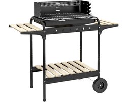 Premie Houtskool barbecue - Grilloppervlak 53x34cm - BBQ voor kamperen, buiten, tuin - Zwart