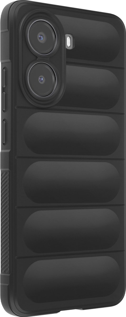 Avizar Hoesje voor Poco X7 Pro Schokbestendig Silicone, Zwart