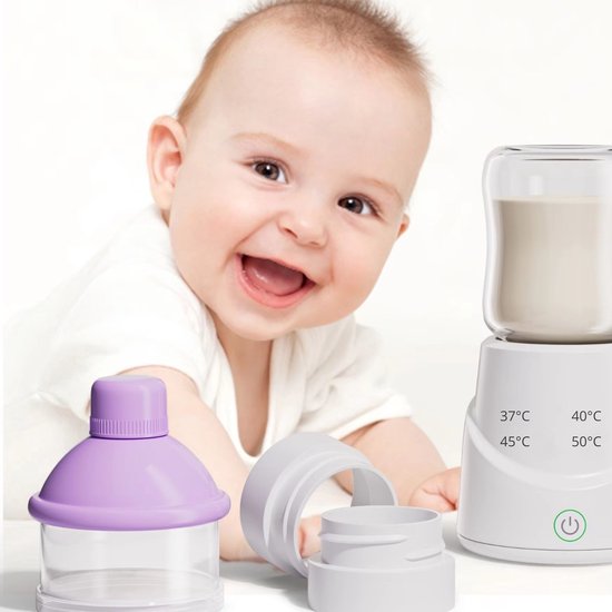 BDGoods® - Flessenwarmer Onderweg - 4 Temperatuur Niveaus - Wit - Babyvoeding - Babyvoeding Maker - Flessenwarmers - Flessenwarmer Draadloos - Flesvoeding - voor Baby Melkpoeder - voor alle Baby Flessen - 4 Adapters - Flessenwarmer - Babyfles van Merkloos — afbeelding 4
