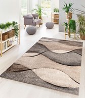 Flycarpets Nova Modern vloerkleed - Beige / Grijs / Taupe - 200x290 cm - Laagpolig Tapijt Woonkamer