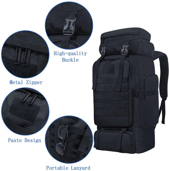 Koppel met Molle systeem zwart