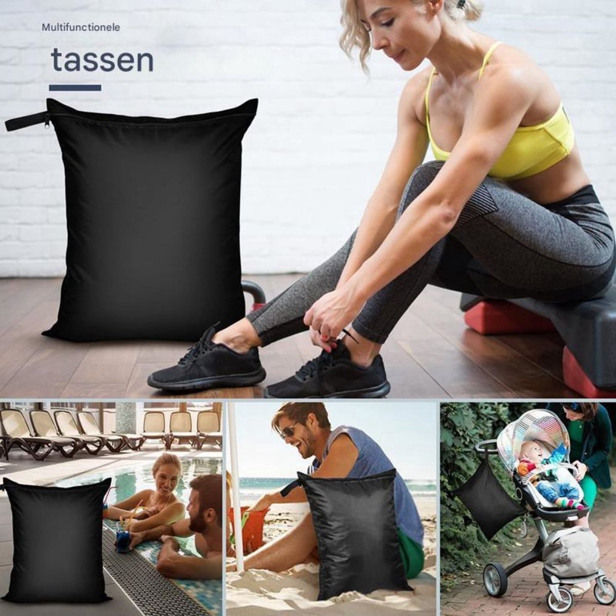 Wash Care - Groen - Reis Waszak - Voor Op Reis / Reizen / Vakantie - Vuile Was