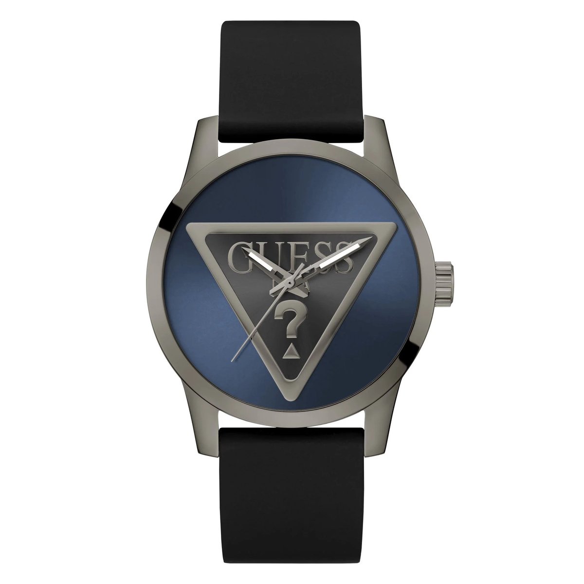 Guess Badge GW0781G5 Horloge - Siliconen - Zwart - Ø 44 mm