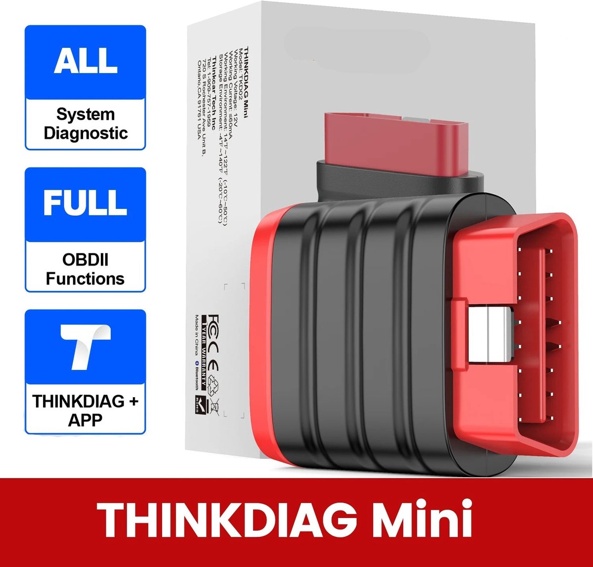 OBD Scanner - OBD2 - Auto Scanner - Auto uitlezen - Diagnose Apparatuur voor Auto's - OBD2 Bluetooth Auto Scanner - All-System Diagnose Tool - Universele Auto Code Reader - 120+ Automerken - Lifetime Gratis Updates - 2025 Versie