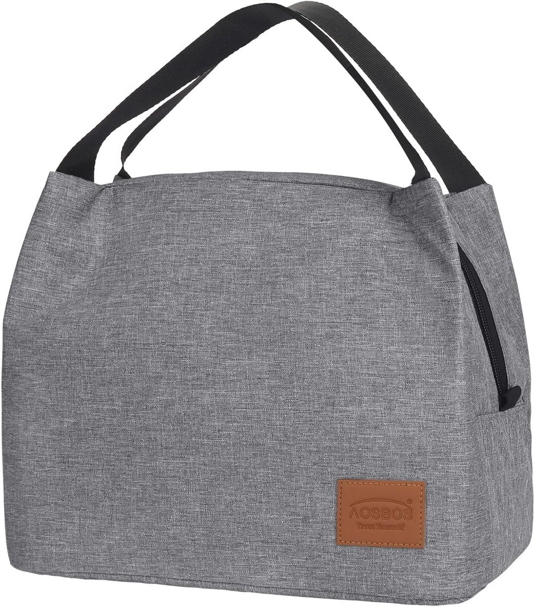 Koeltas voor heren en dames - Draagbare 15L Lunchtas voor Picknicks, Kantoor en School - Geïsoleerde en Zachte Koelbox in Grijs