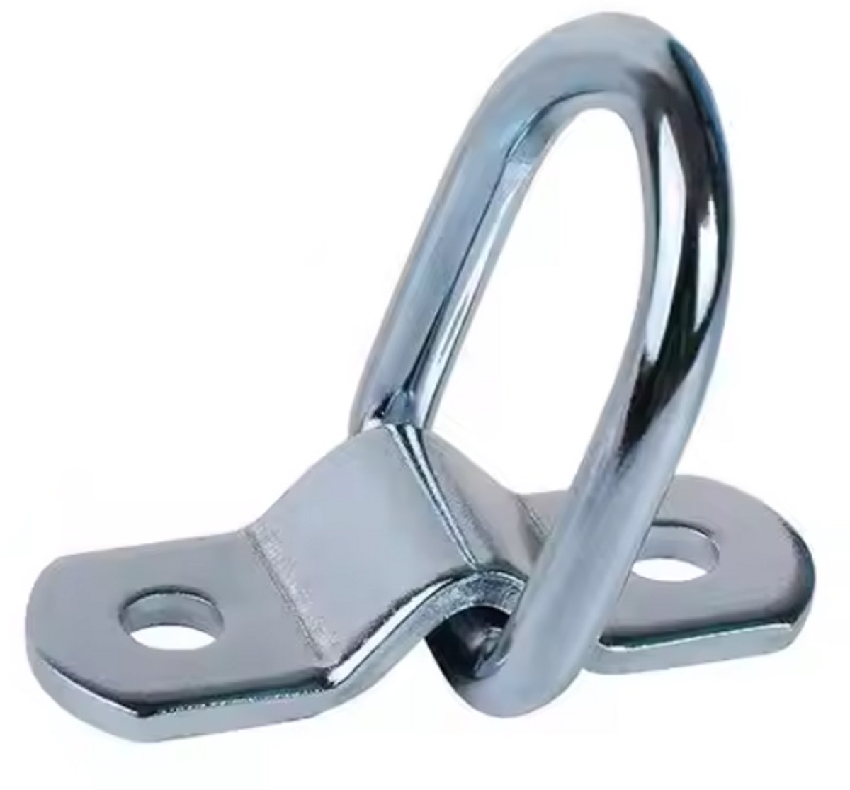 TLVX Zeer Sterke Ankerpunt Zilver 4x6cm - D-Ring - Trek Ring - Vastzetankers - Sjorring - Montage Beugel - Spanner - Muuranker - Grondanker - Waterproof - Auto - Boot - Vrachtwagen - Aanhanger - Bestelwagen - Huis - Tuin - Bouw - Doek - Touw spannen