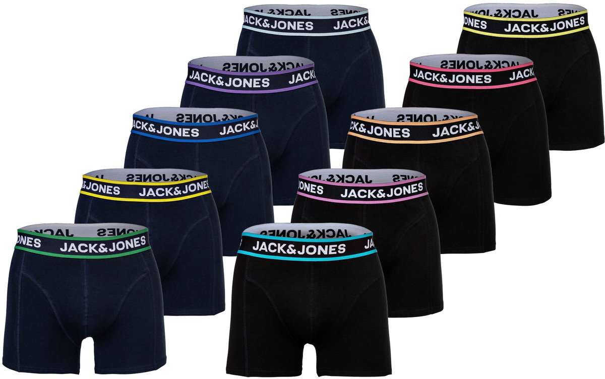 Jack&Jones Boxershorts JACLIMES SOLID TRUNKS 10 PACK Set van 10