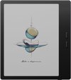 Zwarte e-reader met een gedetailleerde, abstracte tekening van een kopje en de tekst 'Make a difference'.