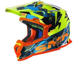 SMK Allterra Fulmine Multicolour Crosshelm - Maat XXL - Helm