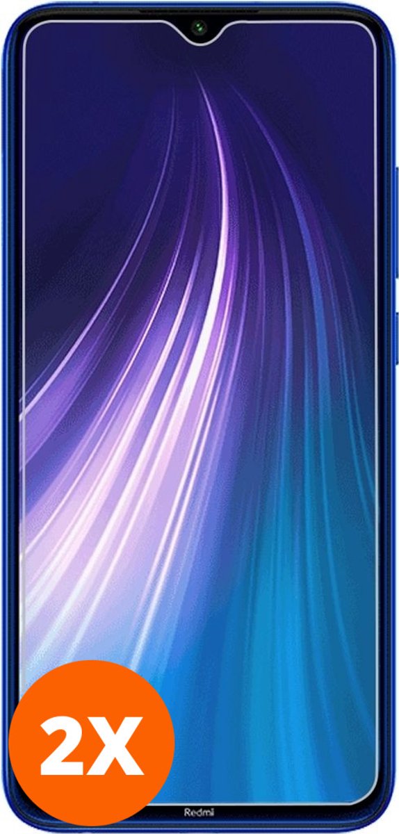 Mobigear Screenprotector geschikt voor Xiaomi Redmi Note 8 Glazen | Mobigear Screenprotector - Case Friendly (2-Pack)