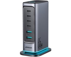 Joyroom - 65W Laadstation met USB 3.0 en USB C - Bureau Adapter - Multi Port Docking Station - Grijs