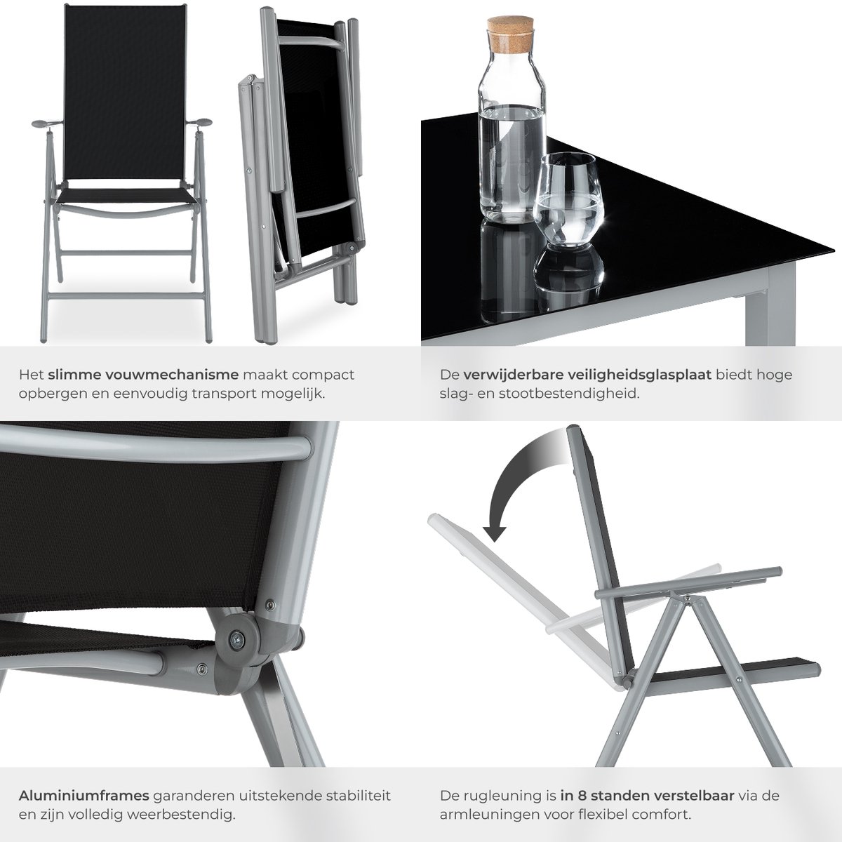 tectake tectake Tuinset Tuinmeubelset - afbeelding 4