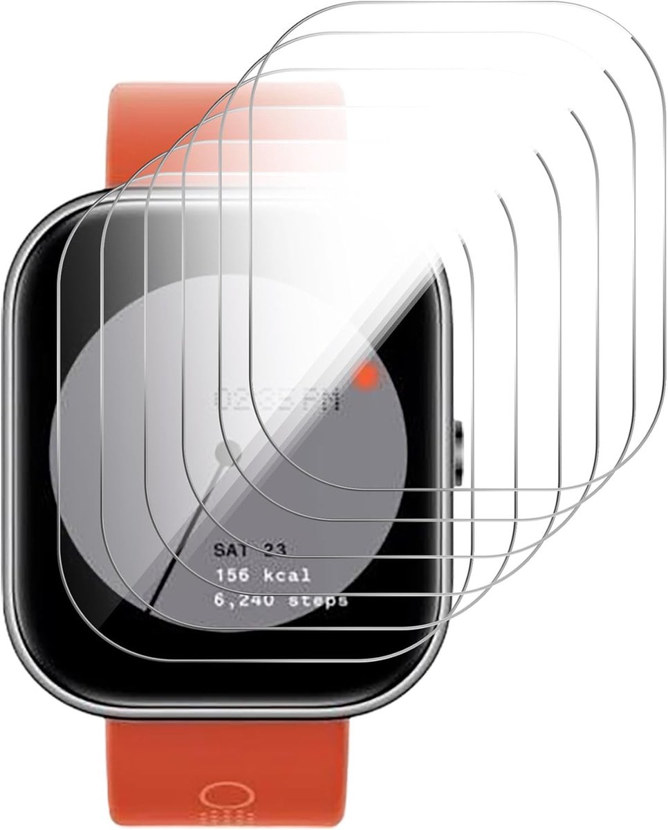 HD Ultradunne Beschermfolie voor Smartwatch - Flexibele, Anti-Kras en Anti-Reflecterende Folie - 6 Stuks